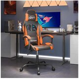  Vrtljiv gaming stol črno in oranžno umetno usnje | Shoptok.si