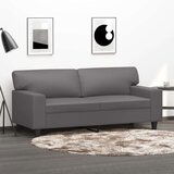 vidaXL Dvosed siv 140 cm umetno usnje | Shoptok.si