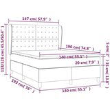 Box spring posteljni z vzmetnico temno siv 140x190 cm blago, (20735861) | Shoptok.si