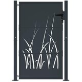  Vrtna vrata antracit 100x150 cm dizajn s čeličnim travom | shoptok.hr
