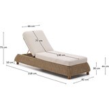 Kave Home Ciglasta podesiva vrtna ležaljka od ratana Meria – | shoptok.hr