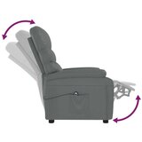  Električni naslonjač od umjetne kože sivi | shoptok.hr
