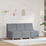 vidaXL Modularna sofa enota brez naslonov 3 pcs Svetlo siva | Shoptok.si