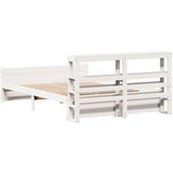  Okvir za krevet s uzglavljem bijeli 150 x 200 cm borovina | shoptok.hr