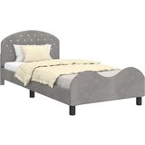  Otroški posteljni okvir z vznožjem Svetlo siva 90 x 200 cm, (5000104729) | Shoptok.si