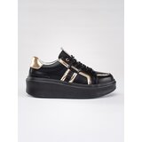 Shelvt Black leather platform sneakers | ePonuda.com