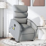 Maison Chic Električni masažni naslanjač - Relax naslanjač s funkcijo vstajanja svetlo siv, (22061204) | Shoptok.si