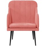  Fotelja ružičasta 63 x 76 x 80 cm baršunasta | shoptok.hr