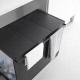 YAMAZAKI Crna metalna kanta za smeće za odvojeni otpad Tower – | shoptok.hr