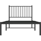  Metalni okvir za krevet s uzglavljem crni 90x200 cm | Eponuda.ba