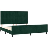  Okvir za krevet bez madraca tamnozeleni 160x200 cm baršunasti | shoptok.hr