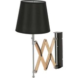 Candellux mito zidna lampa hrom 1X40W E27 crna abažur | Eponuda.com