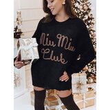 DStreet Sweter damski one size MIU MIU z napsiem czarny | shoptok.hr