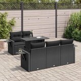 vidaXL 6-dijelni set vrtnih sofa s jastucima crni od poliratana | shoptok.hr