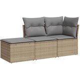  3-dijelni set vrtnih sofa od poliratana s jastucima bež | shoptok.hr