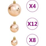  Set božićnih kuglica od 111 komada rozo-zlatni od polistirena | shoptok.hr