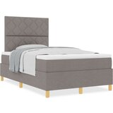  Krevet na uzglavlje s madracem taupe 120x200 cm tkanina | shoptok.hr