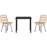  Vrtni set za objed 3 pcs Smeđa Čelik s prahom premazan | Eponuda.ba