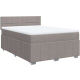 vidaXL Box spring postelja z vzmetnico taupe 160x200 cm blago, (21308981) | Shoptok.si