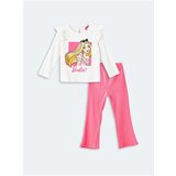 LC Waikiki Crew Neck Barbie Printed Baby Girl Blouse and Leggings Set of 2 Cene