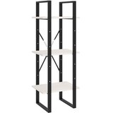 Ormarić za knjige s 3 razine bijeli 40 x 30 x 105 cm borovina | shoptok.hr