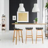 MID.YOU Barski Stol Lonso W, Črna, Barva Hrasta | Shoptok.si