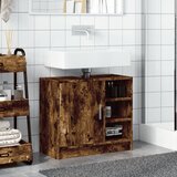 Ormarić za umivaonik boja dimljenog hrasta 63x29x55 cm drveni | shoptok.hr