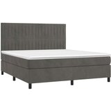  Box spring s madracem LED tamnosivi 160x200 cm baršun | shoptok.hr