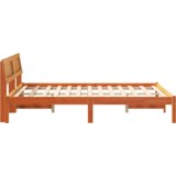  Krevetna konstrukcija S LED lampica s uzglavljem Voštano smeđa 120 x 200 cm | shoptok.hr