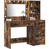  Set toaletnog stola s 2 komada s LED dimljenim hrastovim drvom | shoptok.hr