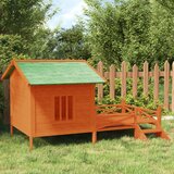  Kućica za pse smeđa 159 x 120 x 88,5 cm od masivne borovine | shoptok.hr