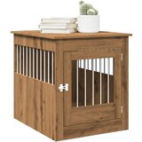 vidaXL Boks za psa artisan hrast 64,5x80x71 cm inženirski les | Shoptok.si