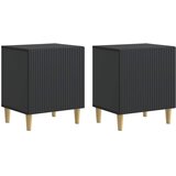vidaXL Noćni ormar 2 pcs Crna 43 x 34 5 x 50 cm Konstruirano drvo - Crna 2 | shoptok.hr