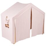 MeowBaby Roza/naravna barva trikotnik iz borovega lesa 112x61x94 cm Montessori - | Shoptok.si