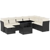  The Living Store Vrtna sedežna garnitura 9-delna z blazinami črn poli ratan - Vrtna Sedežna Garniture, (21447010) | Shoptok.si