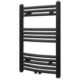 vidaXL kupaonski radijator za ručnike s prečkama zakrivljeni crni 500x764 mm | shoptok.hr