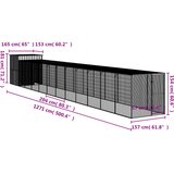  Kavez za kokoši s igralištem svjetlosivi 165x1271x181cm čelični | Shoptok.si