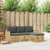  Set vanjskih sofa 4 pcs Bijela i antracit 189,5 x 122,5 x 73 cm | Shoptok.si