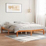 Maison Chic Posteljni okvir - Dvoposteljna postelja - Zakonska postelja brez vzmetnice voščeno rjav 160x200 cm borovina-J4718, (21766637) | Shoptok.si