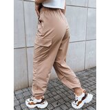 DStreet Spodnie damskie spadochronowe ALBUS beżowe | Shoptok.si