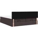 vidaXL Otomanski posteljni okvir z vzmetnicami rjav 180x200 cm blago | Shoptok.si