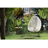  Vrtna baštenska ljuljaška findik jaje, čelična konstrukcija, za jednu osobu, krem | ePonuda.com