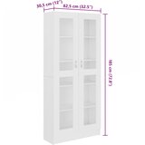  Vitrina bijela 82,5 x 30,5 x 185 cm konstruirano drvo | Eponuda.ba
