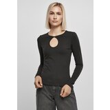 Urban Classics Women's Organic Long Sleeve Keyhole Black | shoptok.hr