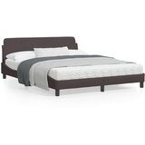 vidaXL Posteljni okvir z vzglavjem temno rjav 140x200 cm blago Cene