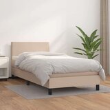 Box spring postelja z vzmetnico kapučino 100x200cm umetno usnje, (20725532) Cene
