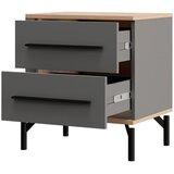 MID.YOU MAJHNA NOČNA OMARICA, barve grafita, hrast artisan | Shoptok.si