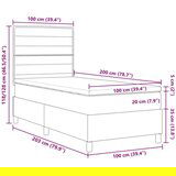  posteljni okvir z vzmetnico Bež Tkanina 100 x 200 cm Posteljnina, (22067008) | Shoptok.si