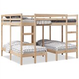 vidaXL Okvir za trojni pograd 140x200/70x140 cm trdna borovina | Shoptok.si