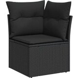  9-dijelni set vrtnih sofa s jastucima crni od poliratana | shoptok.hr